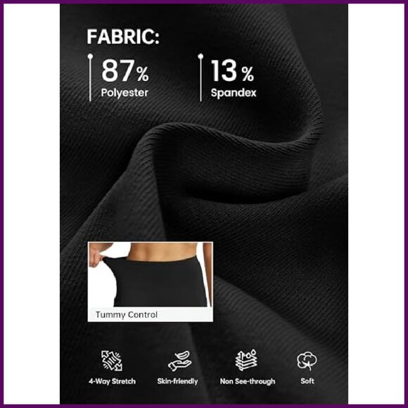 High Waist Flare Leggings with Pockets Tummy Control Yoga Pants - Picture 5 of 8